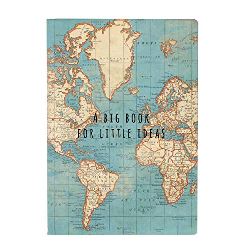 Sass & Belle- Libreta Vintage Mapa Mundi, Color Azul (CR145)