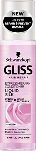 Schwarzkopf Gliss Líquido Seda sin Aclarado Hair Spray Acondicionador con Queratina 2 X 200Ml=400Ml