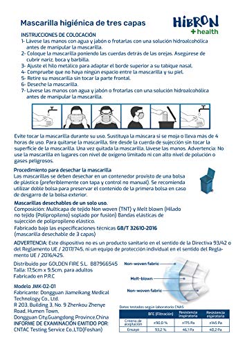 Se Envía Desde España 50 Unidades Protección Facial Deshechable