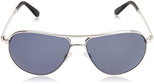 Tom Ford FT0144 18V 58 Gafas de sol, Gris (Rodio Lucido/Blu), Hombre