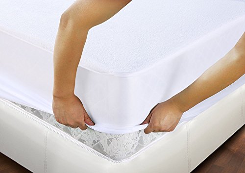 Utopia Bedding Protector de colchón Impermeable hipoalergénico Premium - Funda de colchón Equipada (160 x 200 cm)