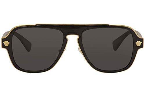 Versace 0VE2199 Gafas De Sol, Negro, 55 para Hombre