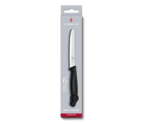 Victorinox Cuchillo, Acero Inoxidable, Negro, Medium