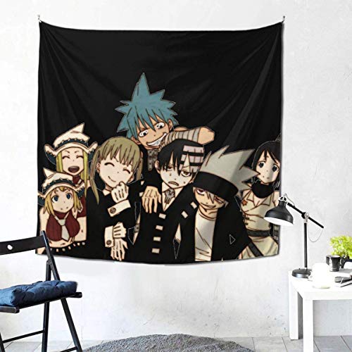 WTWT Tapiz para Dormitorio Soul Eater Boutique Tapestry Soft Skin Friendly Durable Tapestry Home Decoration Tapestry Wall Hanging Art Room Decoration 59 X 59 Inches