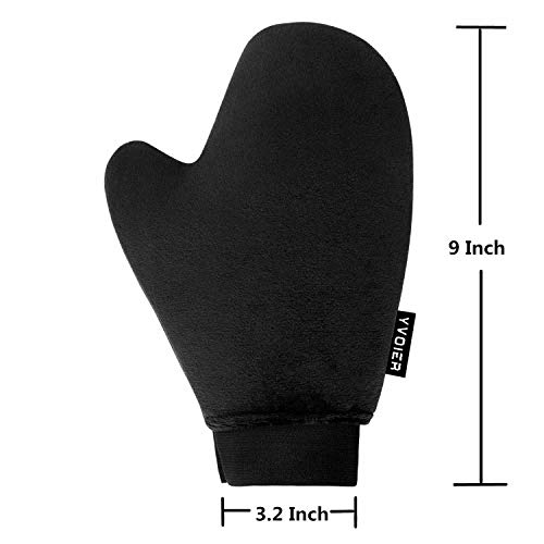 YVOIER Self Tan Mitt Applicator-Doble Cara Bronceador Mitt Velvet Bronceador Loción Aplicador Autobronceador Guante Autobronceador Manopla Autobronceador para Bronceado, Loción Tanner, Espuma