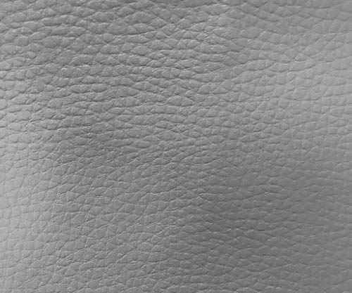 A-Express Tela de grano de cuero de imitación material texturizado por tapizar, Polipiel, Manualidades, vinilo, Cojines o forrar Objetos - Gris Medio Metro 50cm x 140cm