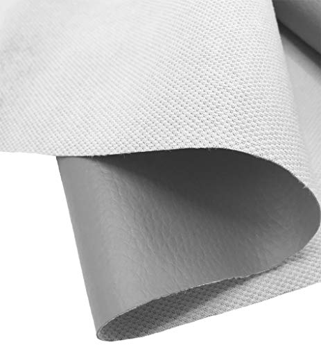 A-Express Tela de grano de cuero de imitación material texturizado por tapizar, Polipiel, Manualidades, vinilo, Cojines o forrar Objetos - Gris Medio Metro 50cm x 140cm