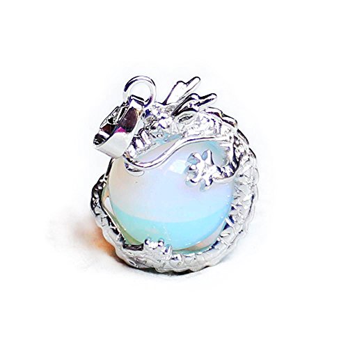 Aituo amatista Natural Tumbled Gemstone Dangle dragón alrededor de moneda Charm Bead colgante para DIY colgante