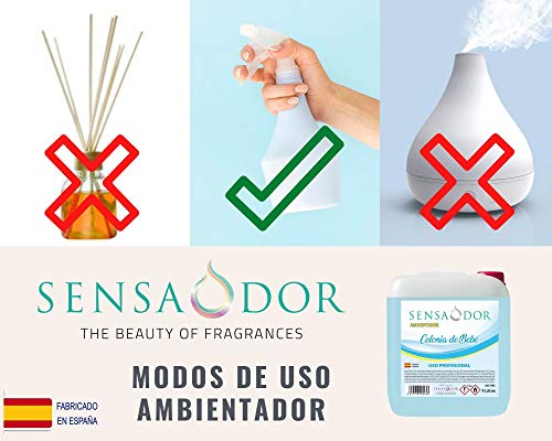 Ambientador Aroma a Limpio SENSAODOR, 5 Litros, Verde Claro, Garrafa, Profesional, Empresas, Negocio, Limpieza, Neutralizador, Quitaolor, Buen olor, Aromatizador