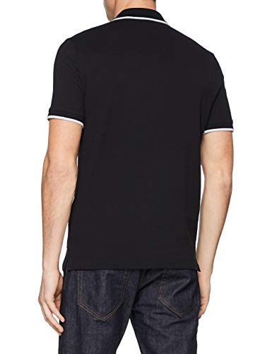 Armani Exchange Double Stripe Polo, Negro (Black 1200), X-Small para Hombre