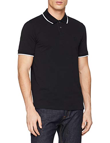 Armani Exchange Double Stripe Polo, Negro (Black 1200), X-Small para Hombre