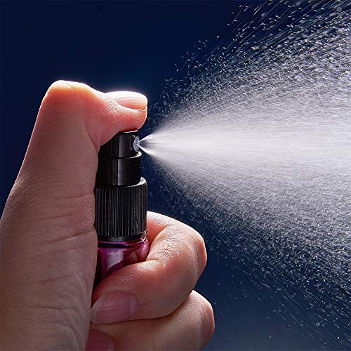 BENECREAT 9 Pack 10ml Botella de Vidrio Pulverizador de Aceites Esenciales Equipado con Cubiertaa Set de Color de Arco Iris, Anti-Volátil