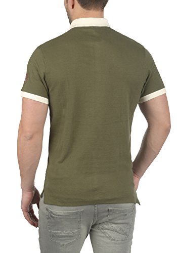 BLEND Ralf Camiseta Polo De Manga Corta para Hombre con Cuello De Polo De 100% algodón, tamaño:L, Color:Ivy Green (77086)