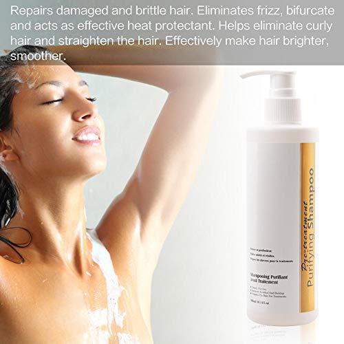 Champú Purificante 300ml Keratina profesional Champú de limpieza profunda Anti caspa Reparación de humedad para cabello normal a graso