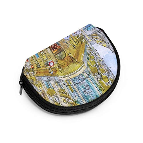 Change Pouch For Women Barcelona Street Gothic Quarter Spain Architecture Coin Purse For Boys Women Coin Pouch with Zipper Mini Cosmetic Makeup Bags For Women Girls Party Gifts and Decorations