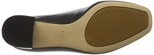 Clarks Sheer Rose, Zapatos de Tacón para Mujer, Negro (Black Leather Black Leather), 39 EU
