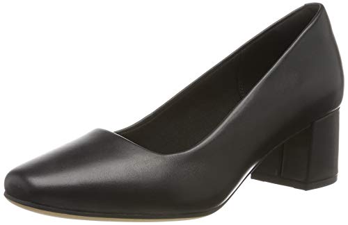 Clarks Sheer Rose, Zapatos de Tacón para Mujer, Negro (Black Leather Black Leather), 39 EU
