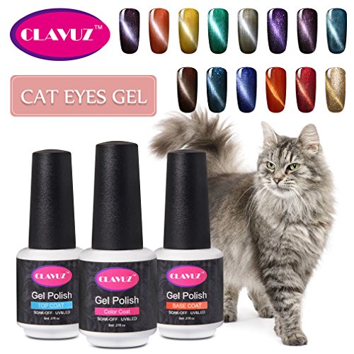 Clavuz 2pcs Esmalte de Uñas Gel UV LED Top Coat Base Coat Semipermanente Laca Soak Off UV LED Manicura Arte 8ml