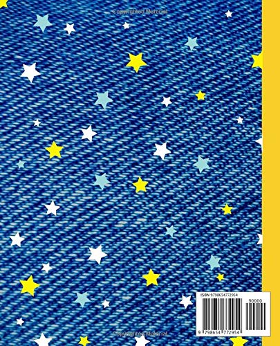 Composition Notebook: Cool Denim Style Cover, Blank Lined Workbook for Girls Boys Students Teens , for Home School College kindergarten, 110pages