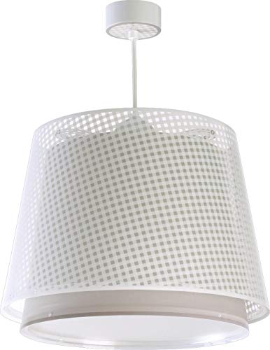 Dalber Lámpara Infantil de techo Vichy Beige, 60 W