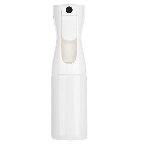 Delaman Botella de Aerosol Rociador de Agua de Peluquería de Plástico Recargable, Botella de Spray de Barbería, Herramienta para el Cabello (Capacidad : 300ml, Color : Blanco)