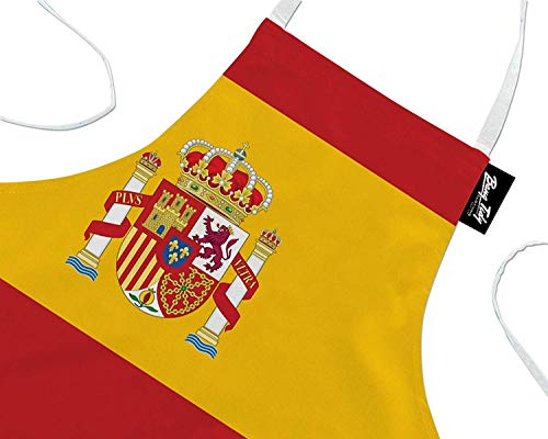 Delantales impresos para hombres divertidos bandera española regalos de horneado delantal de cocina cocineros regalo