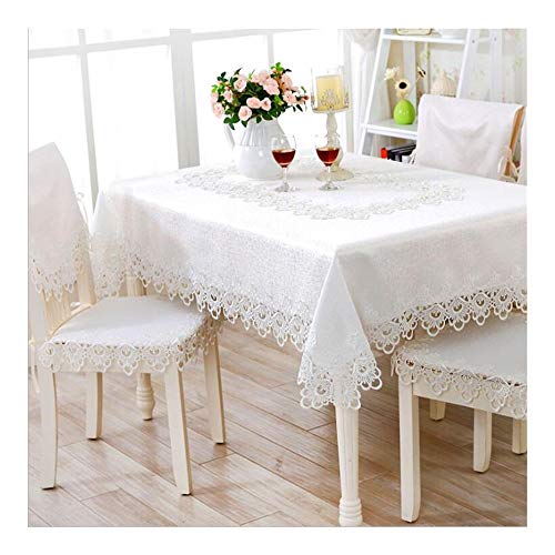 DONGZHI Clásico Tapete de Mesa Cordón Camino de Mesa, Bufandas de tocador Sala Manteles Funda de Silla para casa Navidad Partido (Color : White, Size : 75 * 200cm)