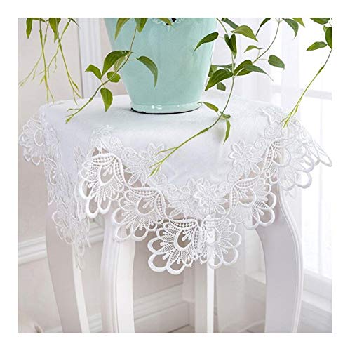 DONGZHI Clásico Tapete de Mesa Cordón Camino de Mesa, Bufandas de tocador Sala Manteles Funda de Silla para casa Navidad Partido (Color : White, Size : 75 * 200cm)