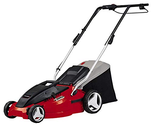 Einhell GC-EM 1536 - Cortacésped eléctrico (1500 W, altura de corte 5 niveles | 25-65 mm , ancho de corte 36 cm, hasta 600m² de jardín, 38L de capacidad de bolsa) (ref.3400150)
