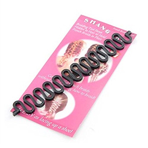 Estilo Completo DIY Braid Espigado pelo Placas trenzado umge Árboles Clip herramientas negro