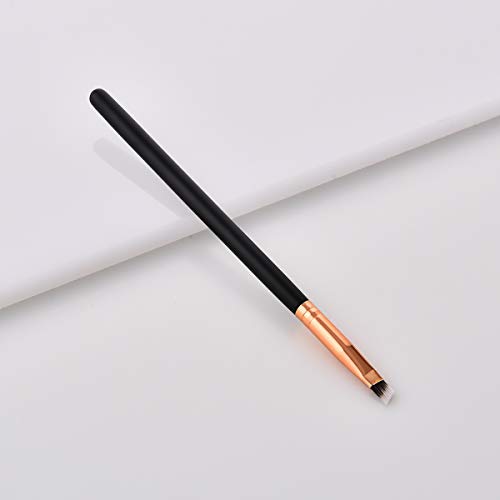 Eyeliner Brush Professional - Brocha para maquillaje en ángulo fino para el delineador de precisión (negro)