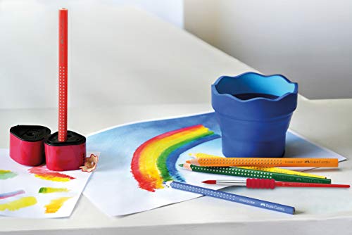 Faber-Castell 110994 - Lápices de colores (5 unidades, gruesos, agarre ergonómico), colores neón