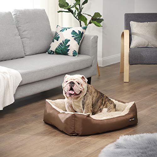 FEANDREA Cama para Perro, Sofá para Perro, 70 x 55 x 21 cm, Marrón PGW03Z