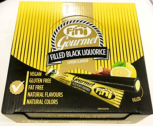 Fini Gourmet Regaliz Negro relleno de Limón [32 ud x 32 g]