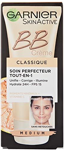 Garnier - SkinActive - BB Cream El Clásico Medio - Miracle Skin Perfector 5-en-1, 50 ml