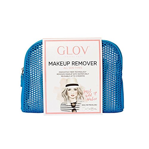 GLOV Set De Viaje, Desmaquillante Facial, Limpiador Facial solo con Agua, Paño Demaquillante Riutilizable hasta 3 meses, Toallita Limpiador de Maquillaje Solo Con Agua