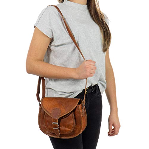 Gusti Cuero Nature Romy Bolso Bandolera Vintage Retro Vacaciones Universidad Oficina Marrón M23