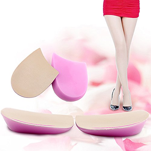 healifty o/X tipo Pierna ortopédico Plantilla Soft Gel pies Corrección acolchado Unisex Pierna Valgus varus lente correctora (Beige Rosa)