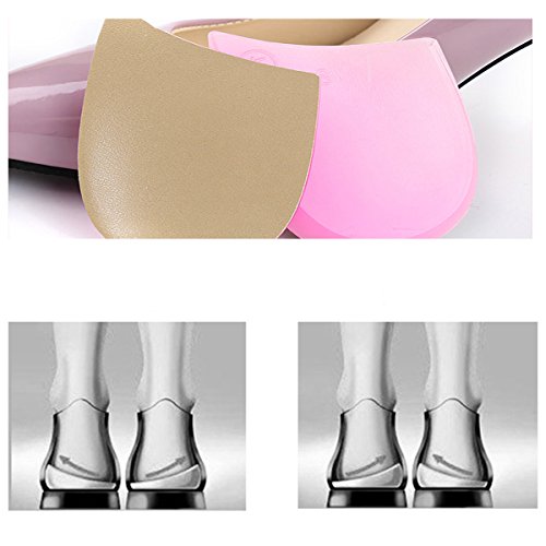 healifty o/X tipo Pierna ortopédico Plantilla Soft Gel pies Corrección acolchado Unisex Pierna Valgus varus lente correctora (Beige Rosa)