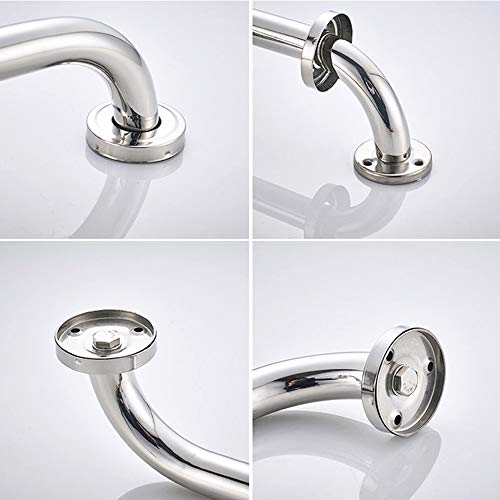 HONPHIER® Barra de agarre antideslizante SUS 304 de acero inoxidable para toallero de ducha de seguridad con barra de soporte de 30 cm / 300 mm, mango de agarre para inodoro