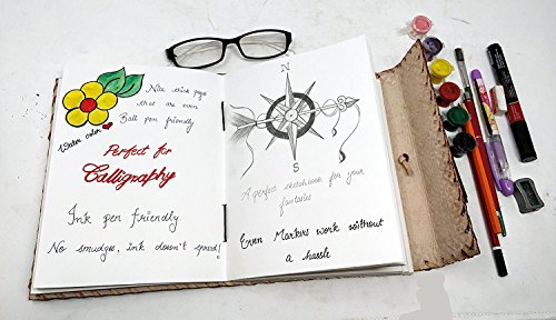 Jaald 26 cm Libreta Notas Cuaderno Hojas Diario Album Hecho a Mano con Cubierta de Cuero Marcador Tira Arbol De la Vida Celta Vintage Grimoire book of shadows tree of life
