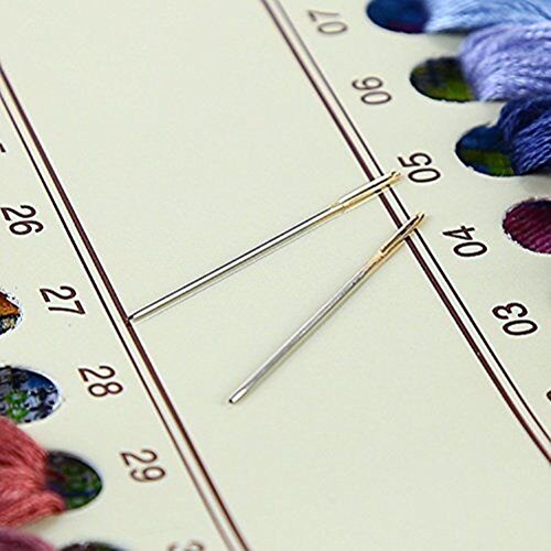 Kit de punto de cruz YEESAM ART Advanced – Campos de lavanda 14 unidades 21 x 45 cm lienzo blanco – costura regalos de Navidad