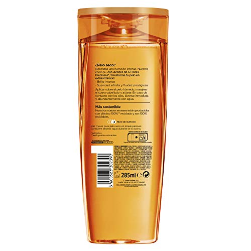 L'Oreal Paris Elvive Aceite Extraordinario Champú Nutritivo para Pelo Seco - 285 ml
