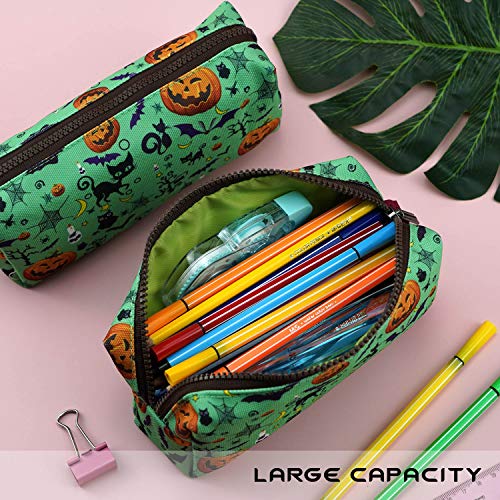 LParkin - Estuche para lápices de lona para Halloween, estuche de maquillaje