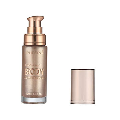 Lucoss Maquillaje Líquido Resaltador,Contorno Corporal Cara Labios Maquillaje Bronceadores Contouring Iluminador,Resplandor del Cuerpo,30 ml