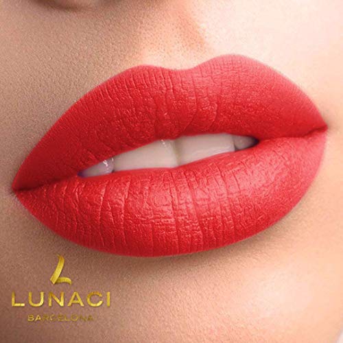 Lunaci Barcelona Pintalabios Mate, tonos vibrantes, textura ligera, hipoalergénico ULTRA MATE VEGANO (FIRE MV-08)