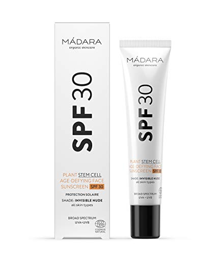 MÁDARA | Plant Stem Cell Age-defying Face Sunscreen SPF 30, 40ml | Dutch Beauty Award winning Sunscreen