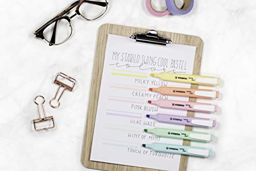 Marcador pastel STABILO swing cool - Estuche con 4 colores