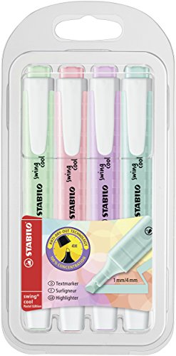 Marcador pastel STABILO swing cool - Estuche con 4 colores