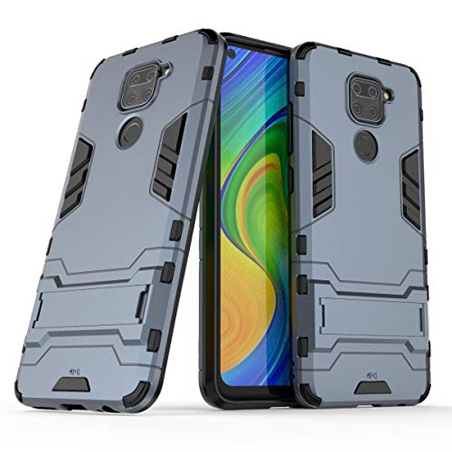 Max Power Digital Funda para móvil Xiaomi Redmi Note 9 (6.53") con Soporte - Carcasa Híbrida Antigolpes Resistente (Xiaomi Redmi Note 9, Azul Marino)